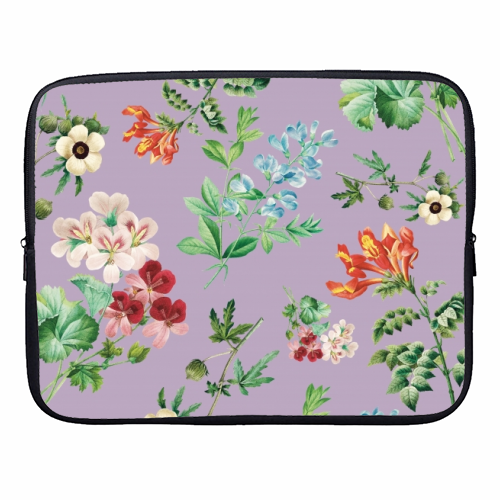 Vintage floral - designer laptop sleeve by Cheryl Boland