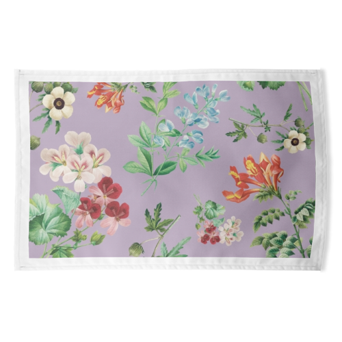 Vintage floral - funny tea towel by Cheryl Boland