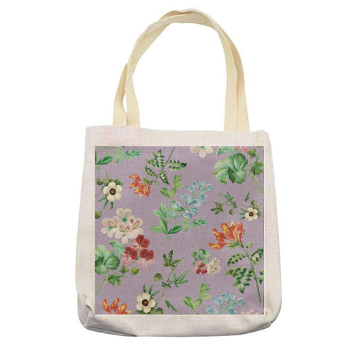 Vintage floral - printed tote bag by Cheryl Boland