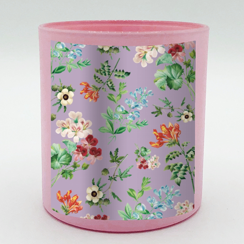 Vintage floral - scented candle by Cheryl Boland