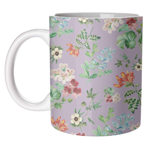 Vintage floral - unique mug by Cheryl Boland