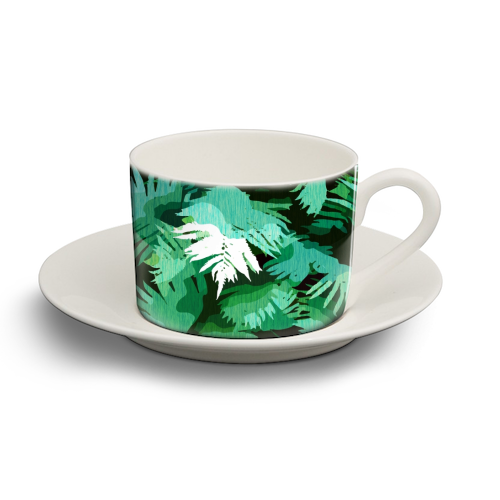 Tranquil Forest - personalised cup and saucer by Uma Prabhakar Gokhale