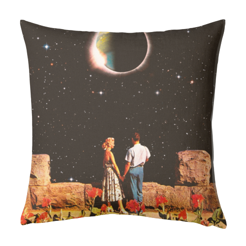 Lovers In Space - designed cushion by taudalpoi