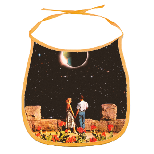 Lovers In Space - funny baby bib by taudalpoi