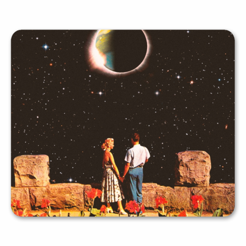 Lovers In Space - funny mouse mat by taudalpoi