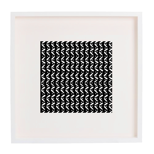 Mud Cloth Arrows Dots Dream #2 #pattern #decor #art - framed poster print by Anita Bella Jantz