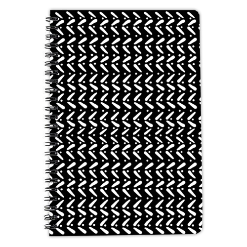 Mud Cloth Arrows Dots Dream #2 #pattern #decor #art - personalised A4, A5, A6 notebook by Anita Bella Jantz