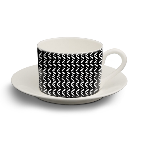 Mud Cloth Arrows Dots Dream #2 #pattern #decor #art - personalised cup and saucer by Anita Bella Jantz