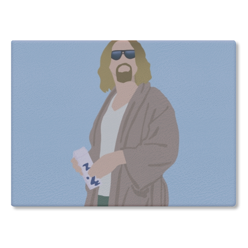 The Dude - glass chopping board by Cheryl Boland