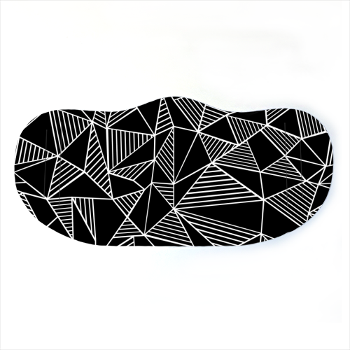 Abstraction Lines With Blocks - face cover mask by Emeline Tate