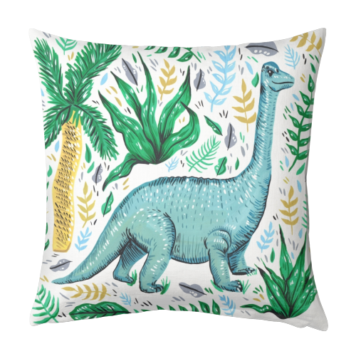 Diplodocus - designed cushion by Amy Harwood