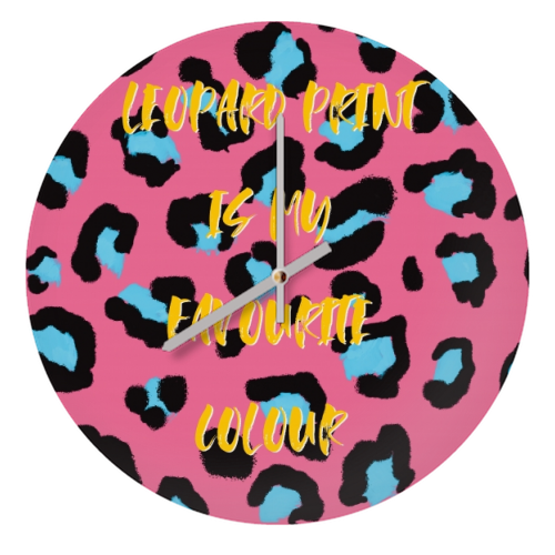 My favourite colour - quirky wall clock by Cheryl Boland