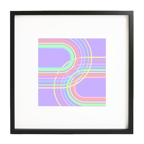 Unicorn Rainbow Arch Minimal Abstract #3 #decor #art - white/black framed print by Anita Bella Jantz