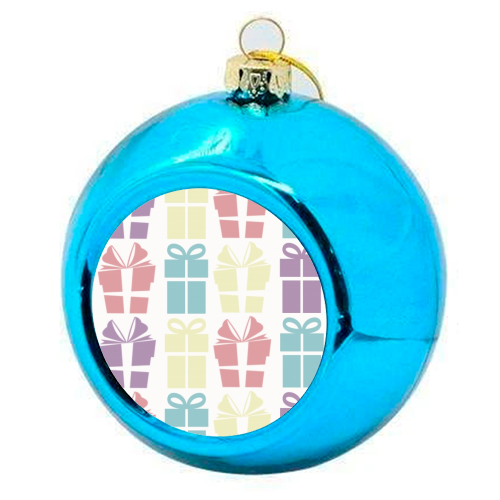 Presents - colourful christmas bauble by Cheryl Boland