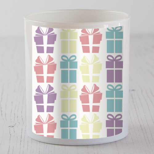 Presents - scented candle by Cheryl Boland