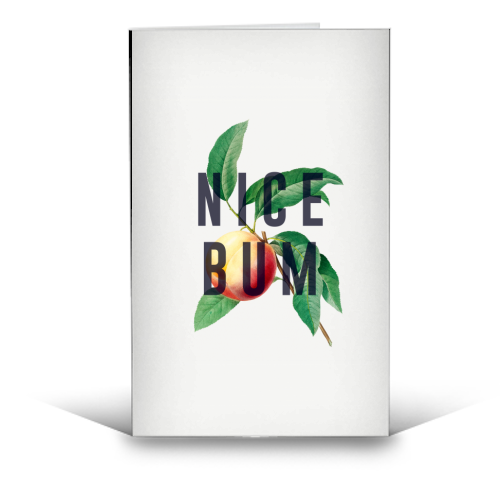 Peachy Nice Bum - funny greeting card by The 13 Prints