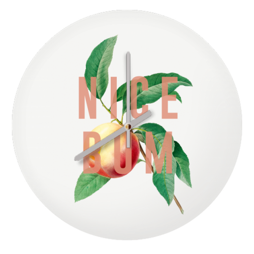 Peach Nice Bum - quirky wall clock by The 13 Prints