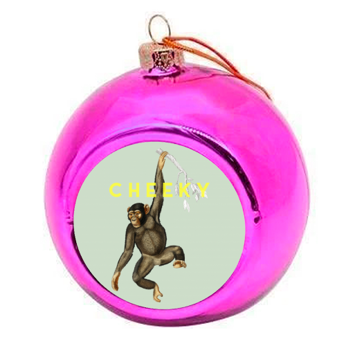 Cheeky Monkey - colourful christmas bauble by The 13 Prints
