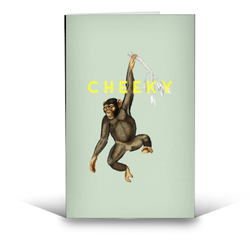 Cheeky Monkey - funny greeting card by The 13 Prints