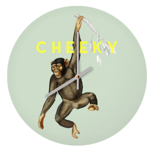 Cheeky Monkey - quirky wall clock by The 13 Prints