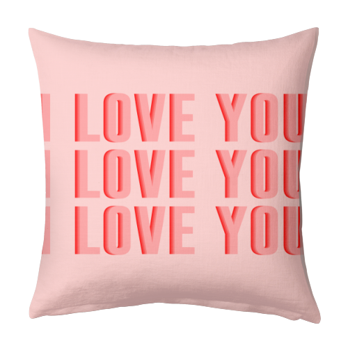 I Love You - designed cushion by The 13 Prints