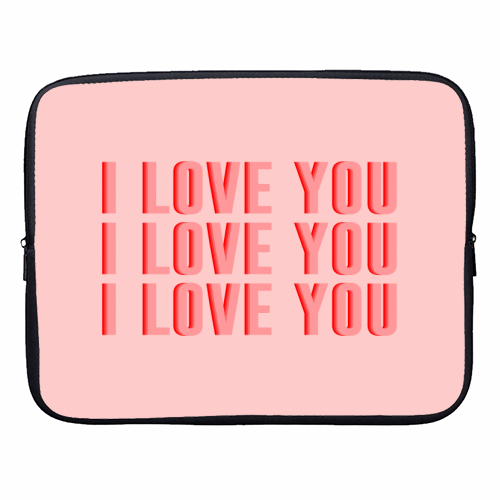 I Love You - designer laptop sleeve by The 13 Prints