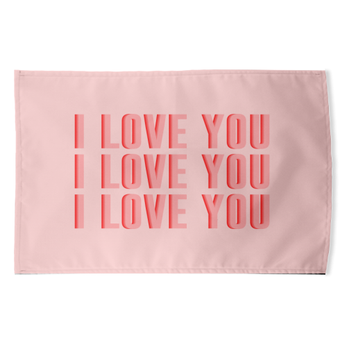 I Love You - funny tea towel by The 13 Prints