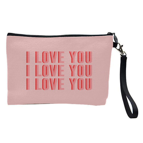 I Love You - pretty makeup bag by The 13 Prints