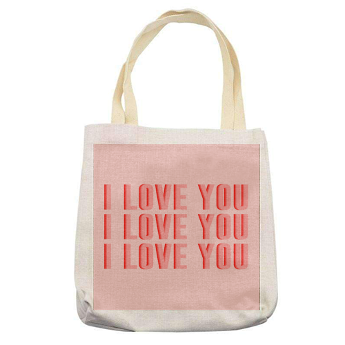 I Love You - printed tote bag by The 13 Prints
