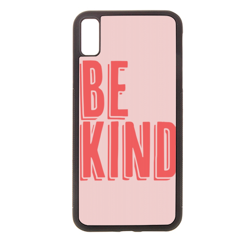 Be Kind Red and Pink Shadow - stylish phone case by Toni Scott
