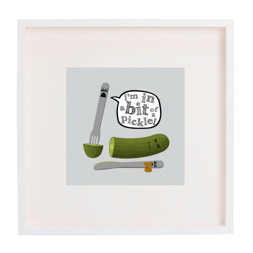 Don't Play with Dead Pickles - framed poster print by petegrev