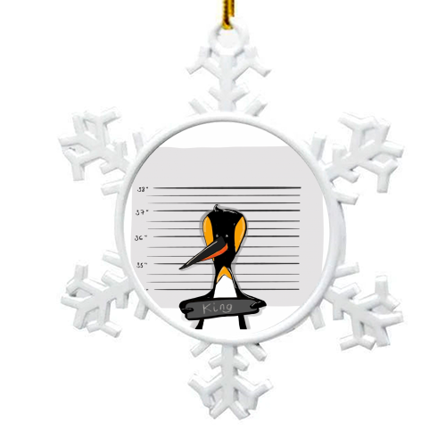 Jail birds -king  - snowflake decoration by Lucy Joy