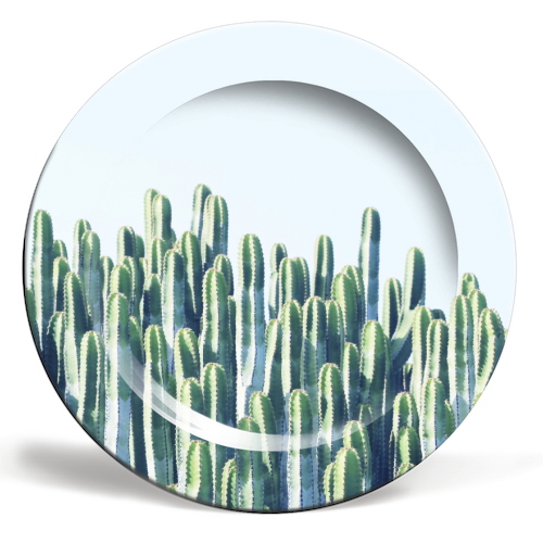 Cactus - ceramic dinner plate by Uma Prabhakar Gokhale