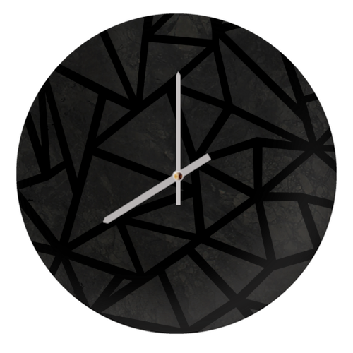 Ab Marb Zoom Black - quirky wall clock by Emeline Tate