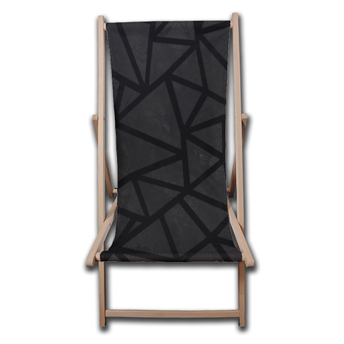 Ab Marb Zoom Black - canvas deck chair by Emeline Tate