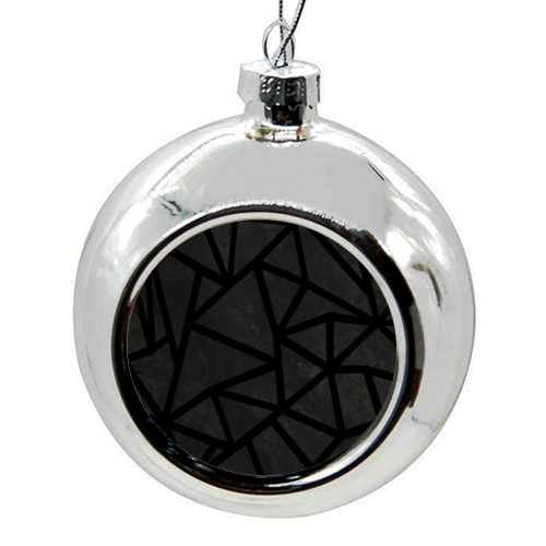 Ab Marb Zoom Black - colourful christmas bauble by Emeline Tate