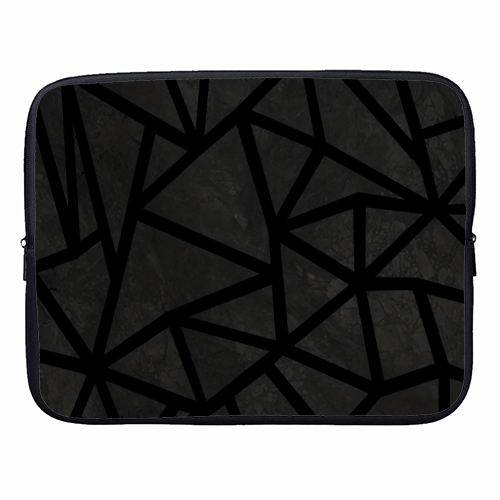 Ab Marb Zoom Black - designer laptop sleeve by Emeline Tate