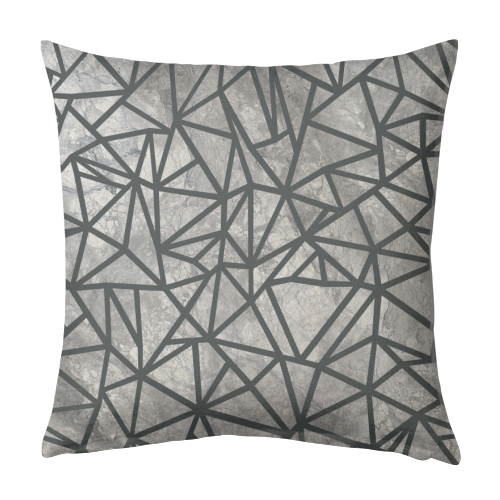 Ab Marb Out Grey - designed cushion by Emeline Tate