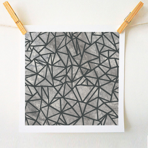 Ab Marb Out Grey - A1 - A4 art print by Emeline Tate