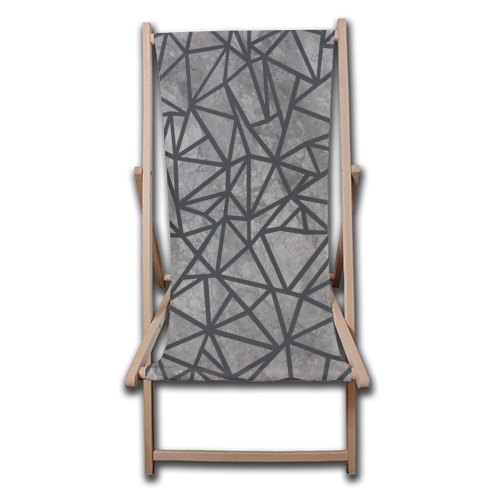 Ab Marb Out Grey - canvas deck chair by Emeline Tate