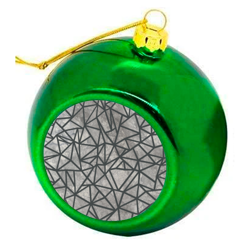 Ab Marb Out Grey - colourful christmas bauble by Emeline Tate