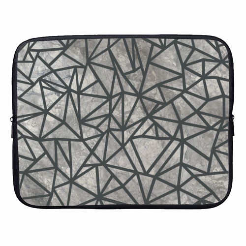 Ab Marb Out Grey - designer laptop sleeve by Emeline Tate