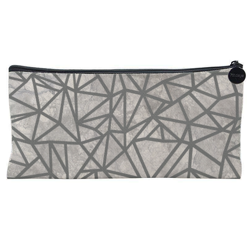 Ab Marb Out Grey - flat pencil case by Emeline Tate