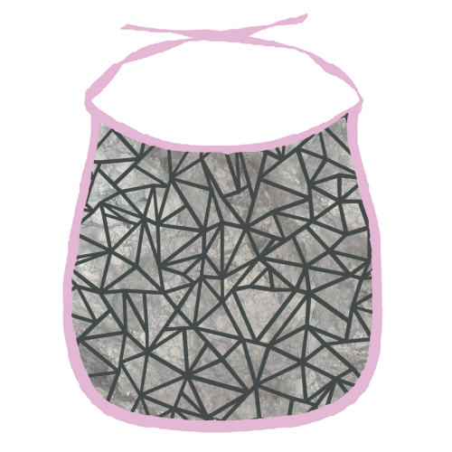 Ab Marb Out Grey - funny baby bib by Emeline Tate