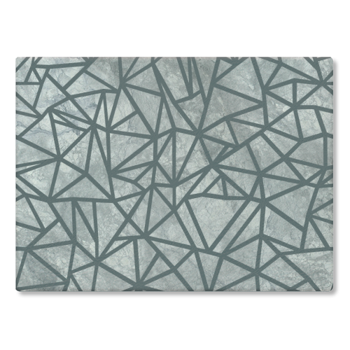 Ab Marb Out Grey - glass chopping board by Emeline Tate