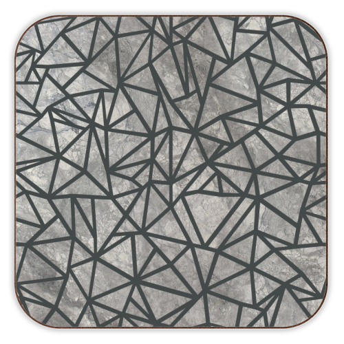 Ab Marb Out Grey - personalised beer coaster by Emeline Tate