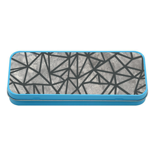 Ab Marb Out Grey - tin pencil case by Emeline Tate