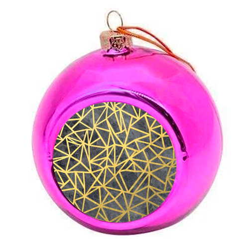 Ab Marb Out Gold - colourful christmas bauble by Emeline Tate
