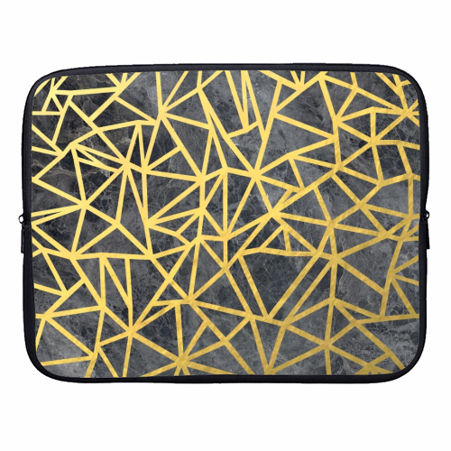 Ab Marb Out Gold - designer laptop sleeve by Emeline Tate