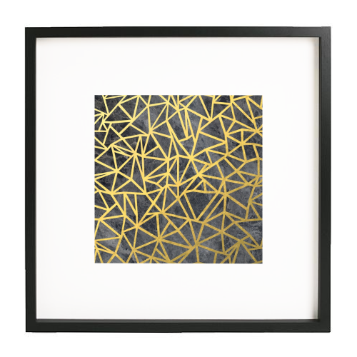 Ab Marb Out Gold - framed poster print by Emeline Tate